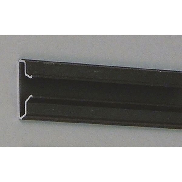 Aluminum slatwall insert 96" long - black anodized