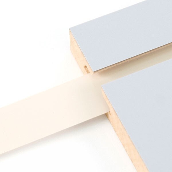 Vinyl slatwall insert - almond - .010 thick x 1" wide x 130' long