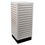 Slatwall cube with base 24"x24"x54" high - white