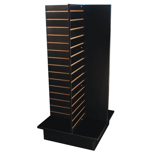Slatwall 4-way unit 24" square x 53" high - black
