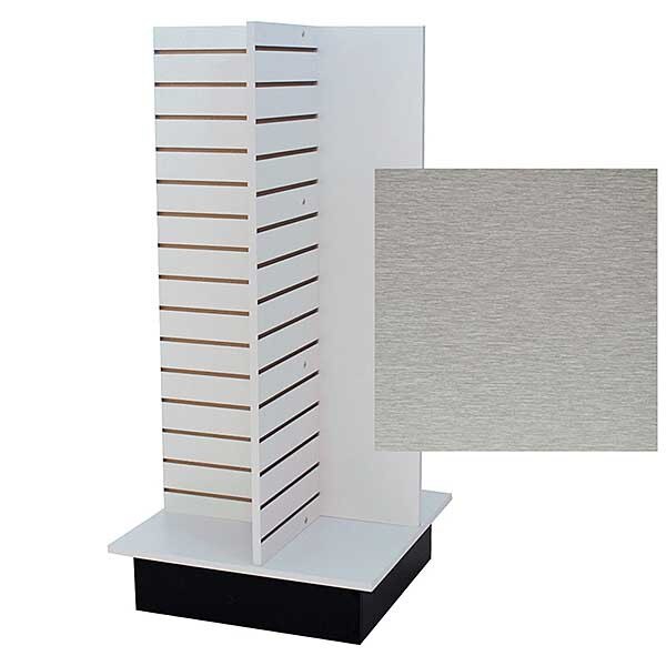 Slatwall 4Way Unit Brushed Aluminum