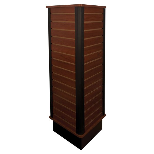 Slatwall triangle unit 24" wide x 54" high - cherry