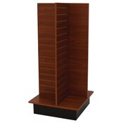 Slatwall 4-way unit 24" square x 53" high - cherry