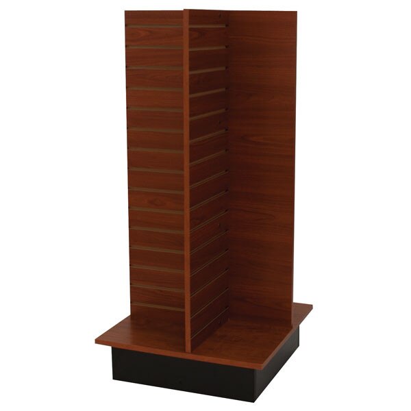 Slatwall 4-way unit 24" square x 53" high - cherry
