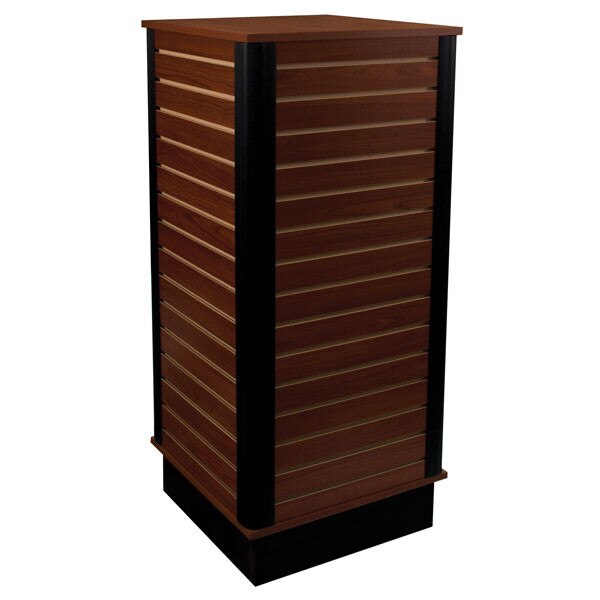 Slatwall cube with base 24"x24"x54" high cherry