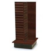 Slatwall 4-way unit 24" square x 53" high - chocolate cherry
