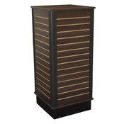 Slatwall cube with base 24"x24"x54" high - chocolate cherry