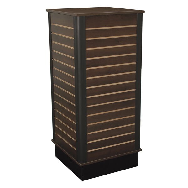 Slatwall cube with base 24"x24"x54" high - chocolate cherry