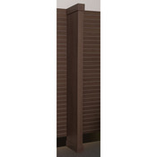 Boxed wing wall - chocolate cherry with slatwall hangrail bracket