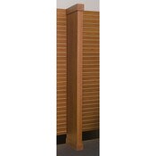 Boxed wing wall - cherry with slatwall hangrail bracket