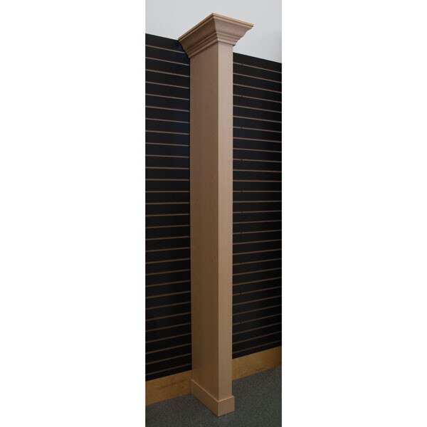 Crown molding wing wall - maple with slatwall bracket
