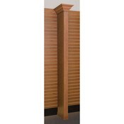 Crown molding wing wall - cherry with slatwall bracket