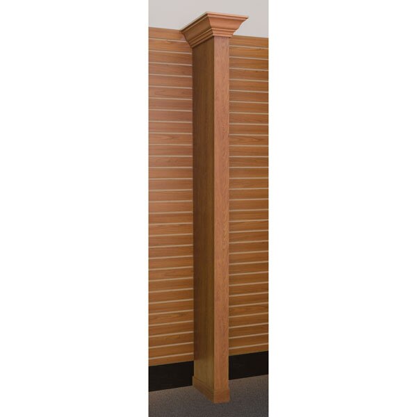 Crown molding wing wall - cherry with slatwall bracket