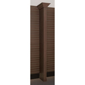 Crown molding wing wall - chocolate cherry with slatwall bracket