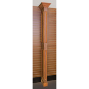 Library wing wall - cherry with slatwall bracket