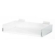 Acrylic slatwall tray - 12"l x 8"w x 2.5"d