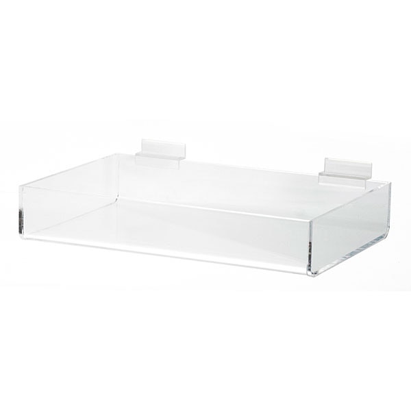 Acrylic slatwall tray - 12"l x 8"w x 2.5"d