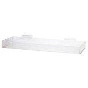 Acrylic slatwall tray 24"l x 8"w x 2.5"d