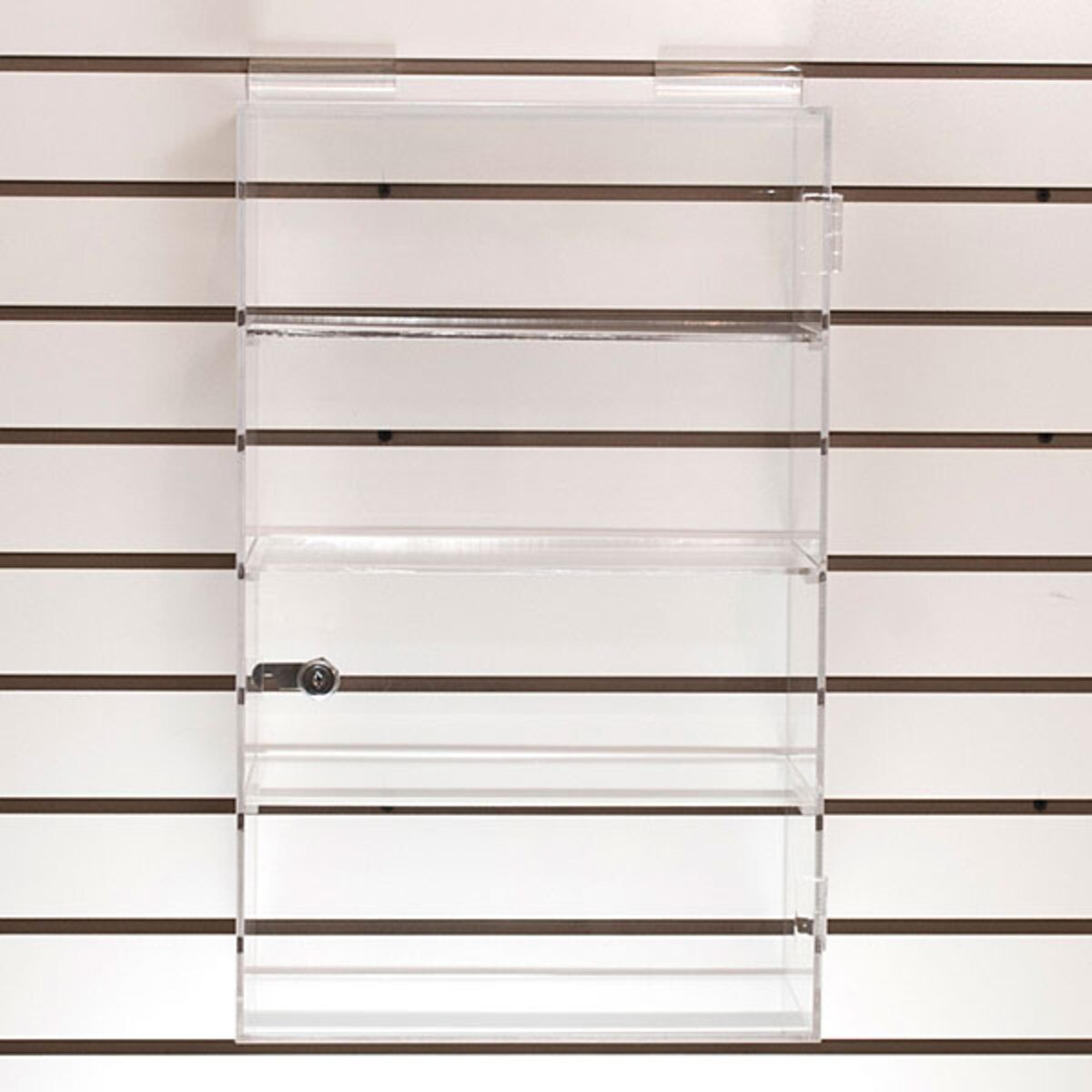 Acrylic slatwall showcase - 13"w x 21"h x 7.5"d