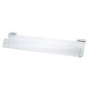 Acrylic slatwall J-rack - 22.75"l open end