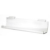 Acrylic slatwall J-rack - 24"l x 3"d