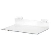 Acrylic slatwall shelf - 8"d x 12"w x 3/16" thick