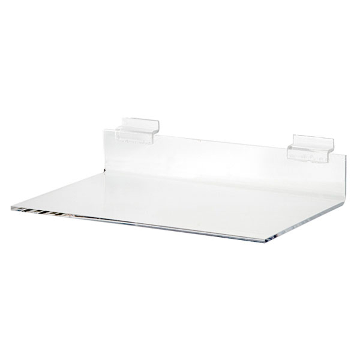 Acrylic slatwall shelf - 8"d x 12"w x 3/16" thick