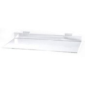 Acrylic slatwall shelf - 12"d x 24"l x 3/16" thick