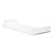 Acrylic slatwall cap shelf - 12"d x 6.5"w