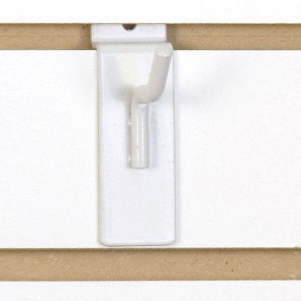 Slatwall hook 1" long - 1/4" wire - white