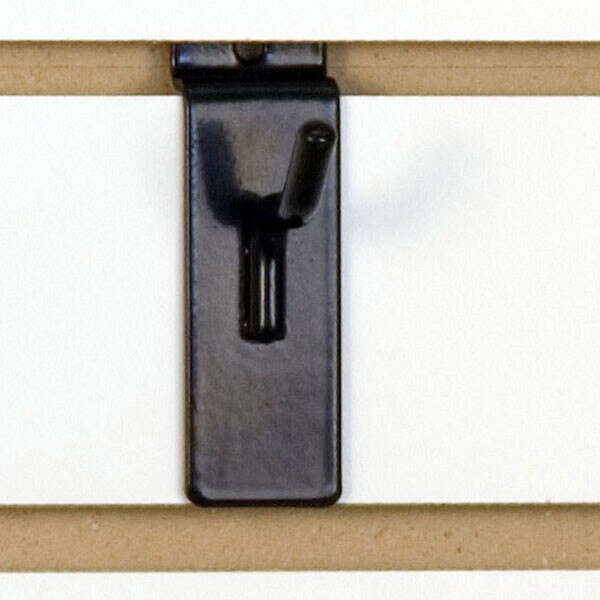 Slatwall hook 1" long - 1/4" wire - black