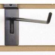 Slatwall hook 12" long - 1/4" wire black