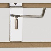 Slatwall hook 8" long - 1/4" wire chrome