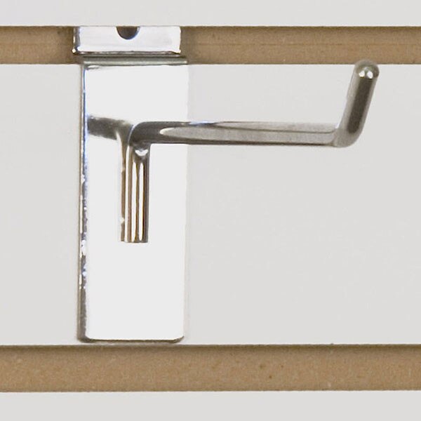 Slatwall hook 8" long - 1/4" wire chrome