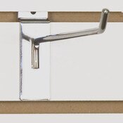 Slatwall hook 10" long - 1/4" wire chrome