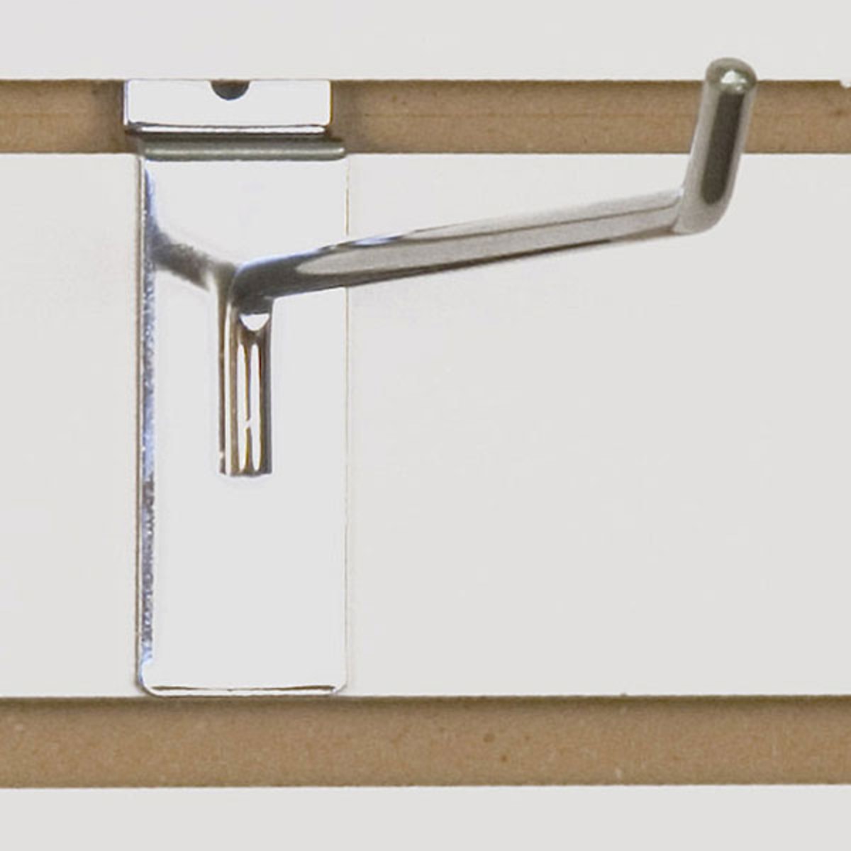Slatwall hook 10" long - 1/4" wire chrome