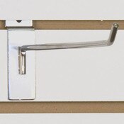 Slatwall hook 12" long - 1/4" wire chrome