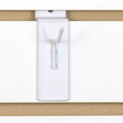 Slatwall hook 1" long 1/8" dia. wire - white