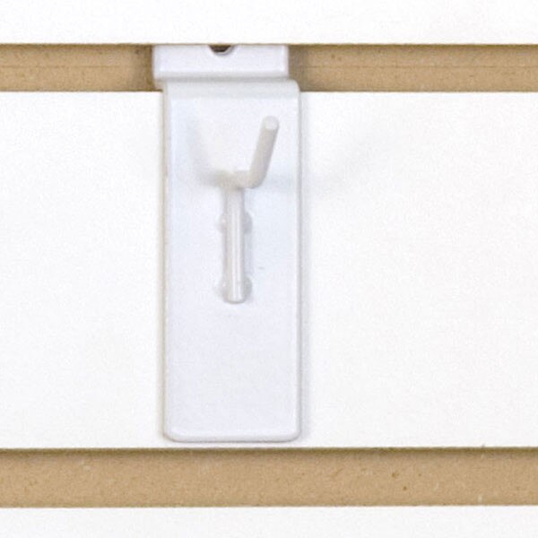 Slatwall hook 1" long 1/8" dia. wire - white