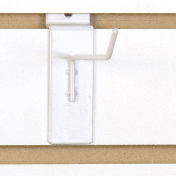 Slatwall hook 4" long 1/8" dia. wire - white