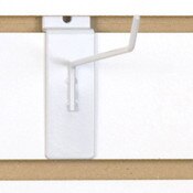 Slatwall hook 6" long 1/8" dia. wire - white