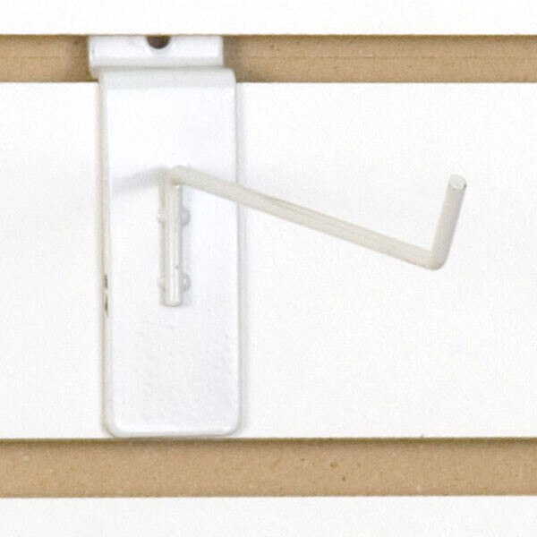 Slatwall hook 8" long 1/8" dia. wire - white
