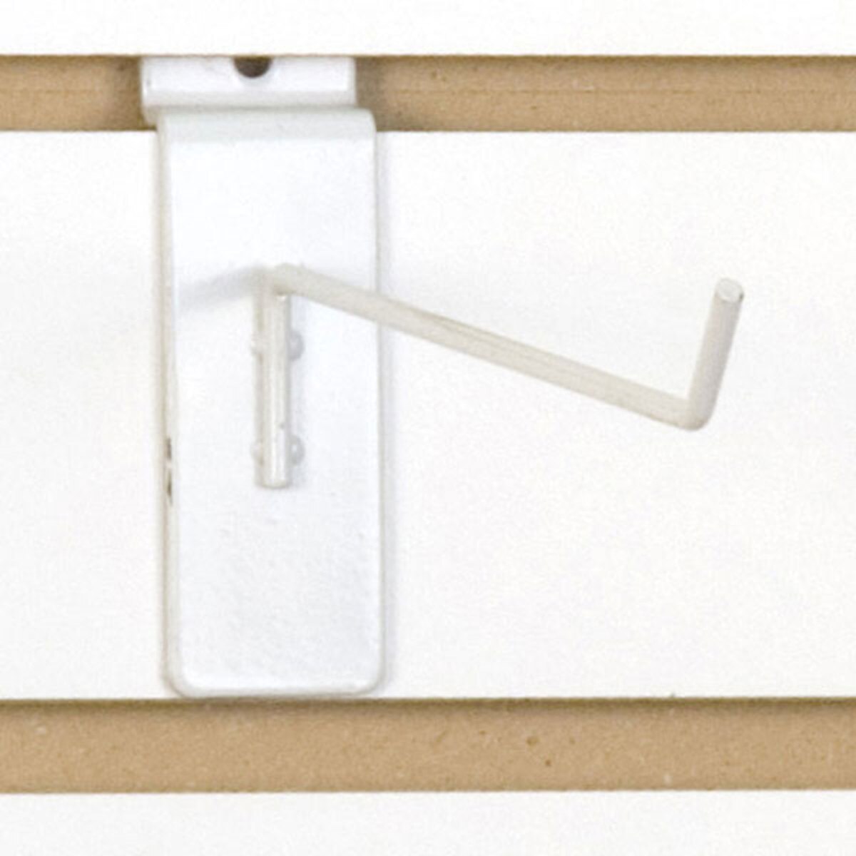 Slatwall hook 8" long 1/8" dia. wire - white