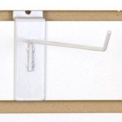 Slatwall hook 10" long 1/8" dia. wire - white