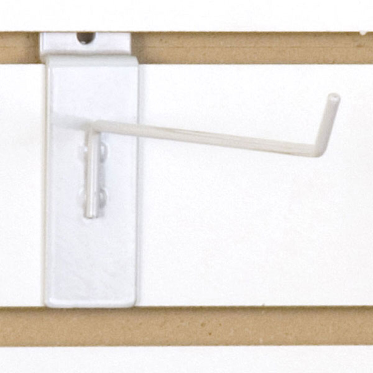 Slatwall hook 10" long 1/8" dia. wire - white