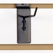 Slatwall hook 4" long 1/8" dia. wire black