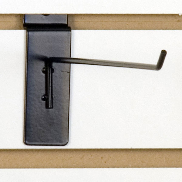 Slatwall hook 10" long 1/8" dia. wire black