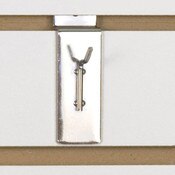 Slatwall hook 1" long 1/8" dia. wire chrome