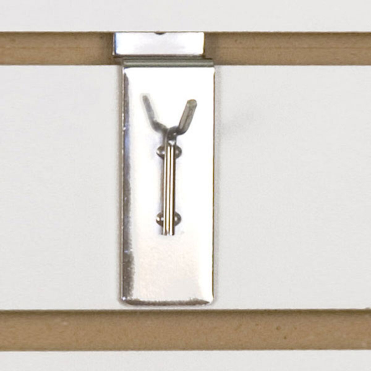 Slatwall hook 1" long 1/8" dia. wire chrome