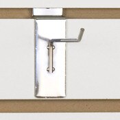 Slatwall hook 4" long 1/8" dia. wire chrome